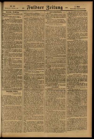 Zweite Ausgabe vom Samstag, den 04. November 1916.