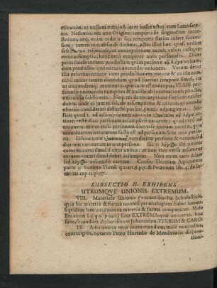 Subsectio II. Exhibens Utrumque Unionis Extremum.