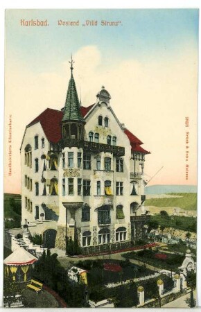 Karlsbad. Westend, Villa Strunz (Villa Smetana, 1899/1900; R. Claus oder Clauss)