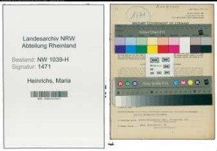 Entnazifizierung Maria Heinrichs , geb. 21.03.1916 (Inhaberin)