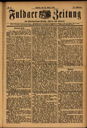 Ausgabe vom Freitag, den 24. April 1896.