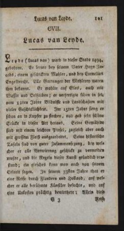 CVII. Lucas van Leyde