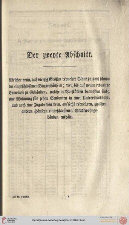 Zweyter Abschnitt: Titelblatt
