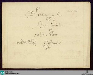 Sonatas - Don Mus.Ms. 763 : cemb; C; WeiH 47