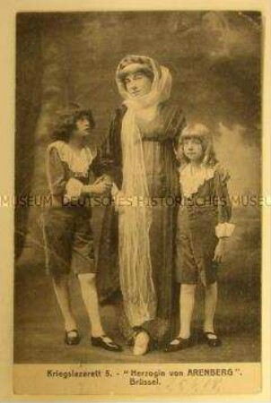 Feldpostkarte: Kriegslazarett "Herzogin von Arensberg" Brüssel; 5. Juni 1918