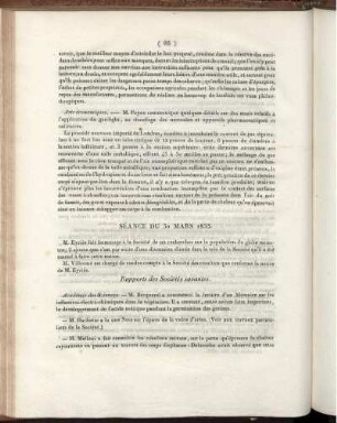 Séance Du 30 Mars 1833