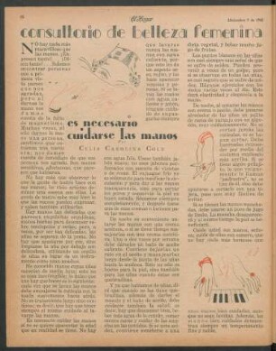 Consultorio de belleza femenina : Es necesario cuidarse las manos