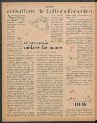 Consultorio de belleza femenina : Es necesario cuidarse las manos
