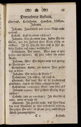 Dreyzehnter Auftritt. Gertrud. Lohnheim. Hanchen. Niklas. Johann.