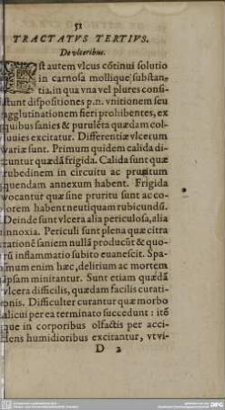 Tractatus Tertius. De ulceribus.