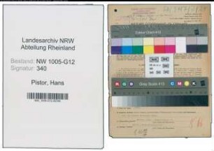 Entnazifizierung Hans Pistor , geb. 27.06.1904 (Ingenieur)
