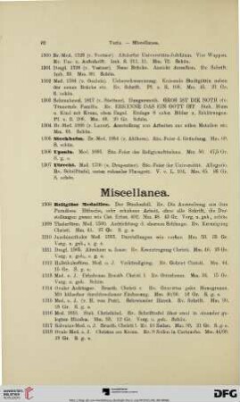 Miscellanea (Nr. 1308-1440)