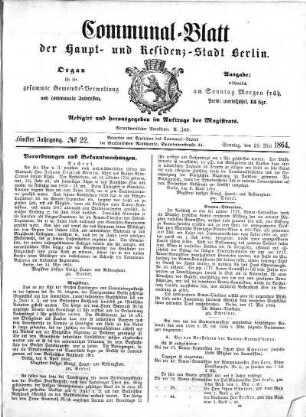 1864,22: No. 22, 29. Mai 1864
