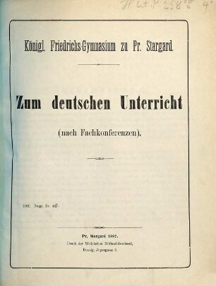 Zu der ... in der Aula stattfindenden Entlassung der Abiturienten ladet im Namen des Lehrer-Collegiums ergebenst ein. 1886/87