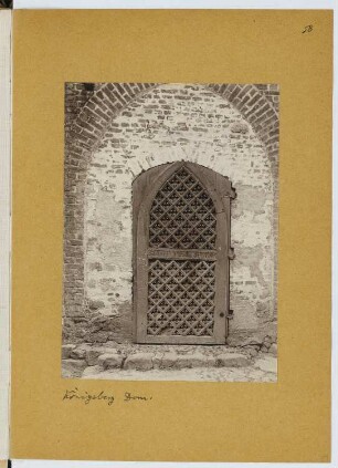 Dom, Königsberg: Ansicht Portal (aus: Skizzen- und Fotoalbum 20)