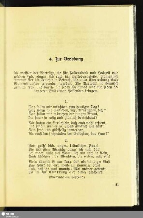 4. Zur Verlobung