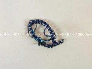 Christbaumschmuck: Eisenschrott (blaues Ornament)