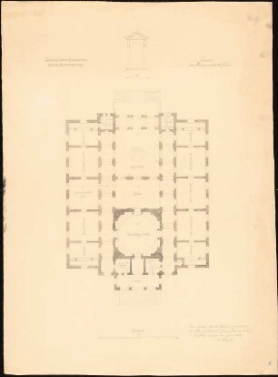 Kaiserpavillon für eine Weltausstellung: Grundriss 1:100