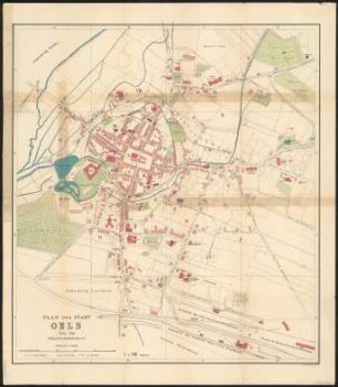 Plan der Stadt Oels