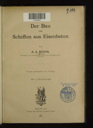 Der Bau von Schiffen aus Eisenbeton