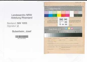 Entnazifizierung Josef Bubenheim , geb. 23.01.1892 (Baumeister)