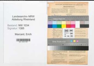 Entnazifizierung Erich Marcard , geb. 03.12.1895 (Oberst)
