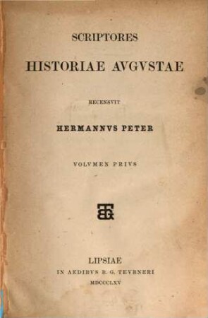 Scriptores historiae Augustae. 1