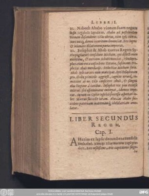Liber Secundus Regum. Cap. I.
