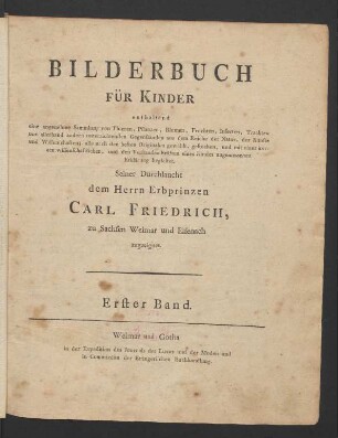 Bd. 1: Bilderbuch für Kinder
