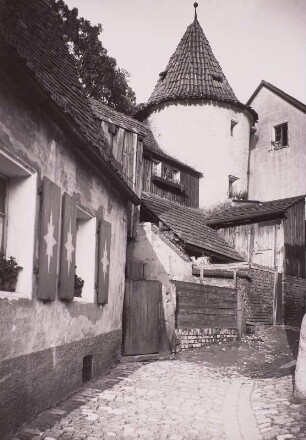 Amberg, Lehmeierturm : Amberg. Lehmeierturm, Stadtseite