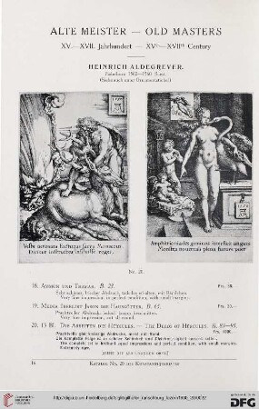 Alte Meister - XV. - XVII. Jahrhundert (Nr. 18 - 468)