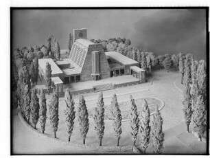 Krematorium Ohlsdorf (Hamburg-Ohlsdorf): Aufnahme eines Modells : SchumacherWV Nr. 280