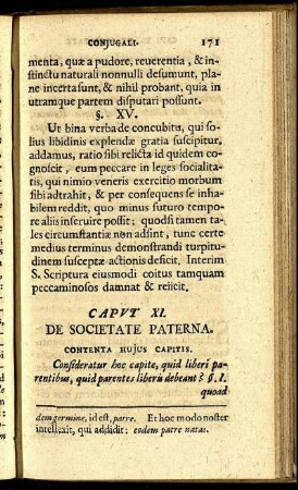 Caput XI. De Societate Paterna.