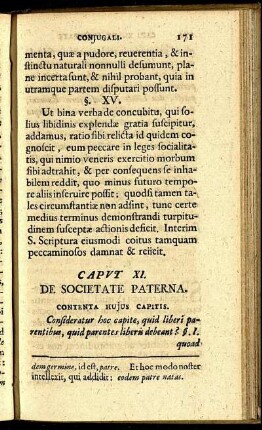Caput XI. De Societate Paterna.