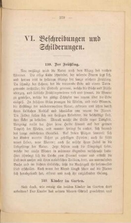 VI. Beschreibungen und Schilderungen