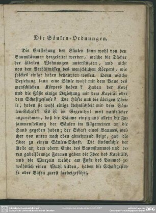 Die Säulen-Ordnungen