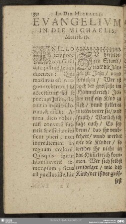 Evangelium In Die Michaelis, Matth. 18