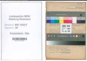 Entnazifizierung Otto Eschenbach , geb. 20.08.1896 (Angestellter)