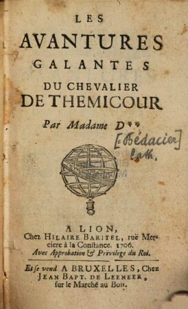 Les avantures galantes du chevalier Themicour