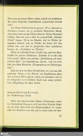 Johann Christoph Friedrich, der Bückeburger Bach