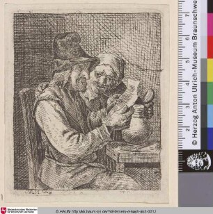 [Bauernpaar mit Krug; Peasant-Couple with a Jar]