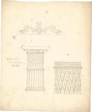 Neureuther, Gottfried von; Kapitell- und Ornamentstudien - Details