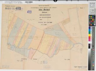 Altlünen (Lünen), Werne, Zusammenlegung Altlünen-Wethmar, Bl.1 Besitzstandskarte (alt)