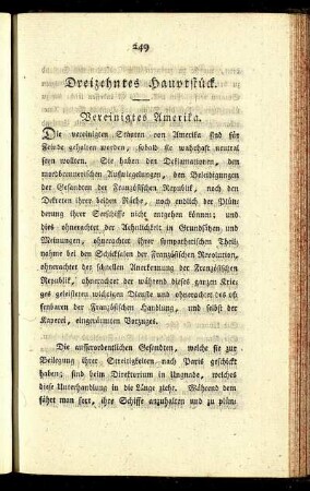 Dreizehntes Hauptstück. Vereinigtes Amerika.