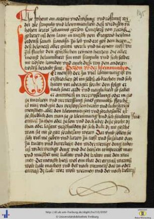 [195r - 208] De remediis contra pusillanimitatem (deutsche Bearbeitung von Gregor Heilmann).