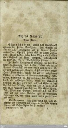 Achtes Kapitel. Vom Zinn