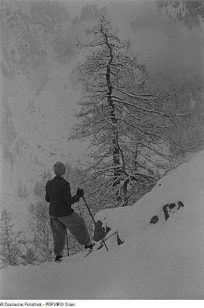 Skiläufer bei Mittenwald