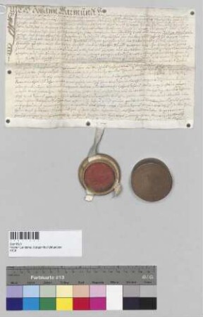 Johann Warmund von Preysing, Freiherr zu Altenpreysing etc., Rat und Pfleger zu Vilshofen, belehnt Balthasar Deichstetter, Innerer Rat und Gastwirt zu Landshut, mit benannten Zehnten zu Frauenberg, Hagenau, Wolferkofen und Pirckhoven im Landgericht Teisbach. S: Johann Warmund von Preysing, Freiherr zu Altenpreysing etc., Rat und Pfleger zu Vilshofen