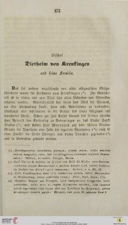 Bischof Diethelm von Krenkingen und seine Familie