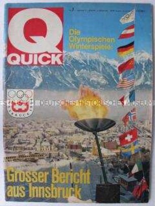 Wochenzeitschrift "QUICK" über die Olympischen Winterspiele in Innsbruck